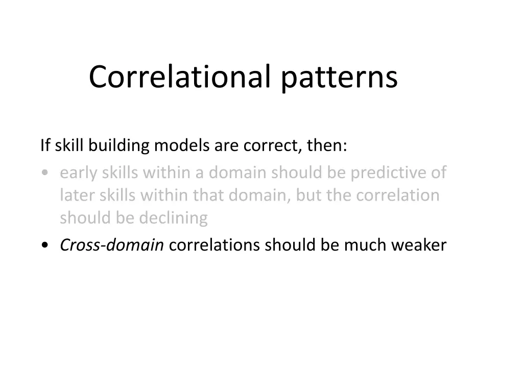 correlational patterns 1