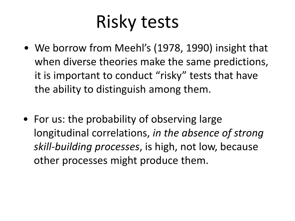 risky tests