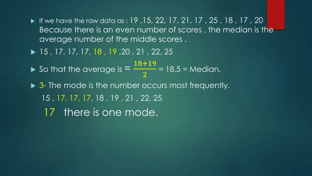 if we have the raw data