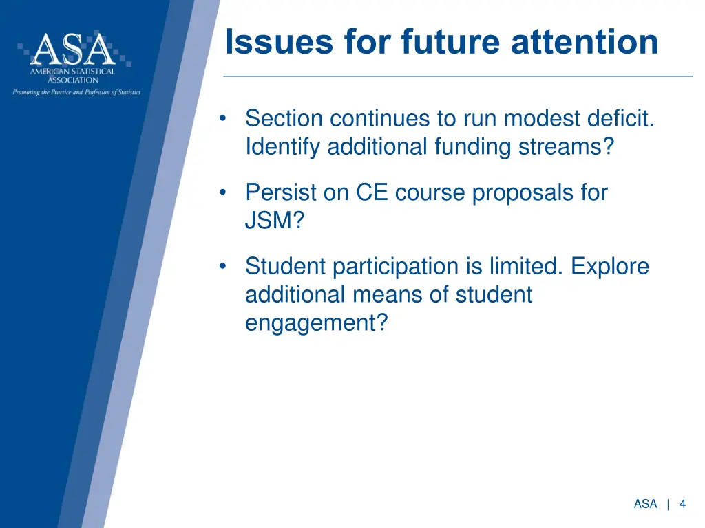 issues for future attention