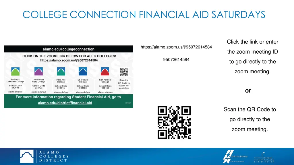 college connection financial aid saturdays 5