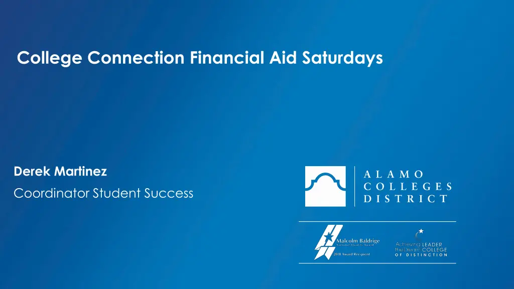 college connection financial aid saturdays