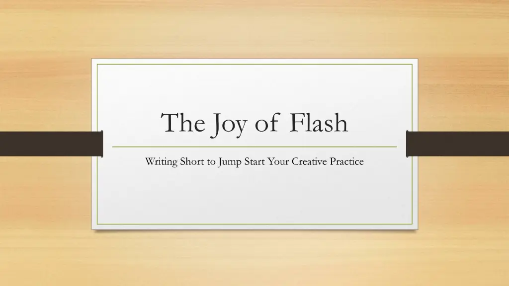 the joy of flash