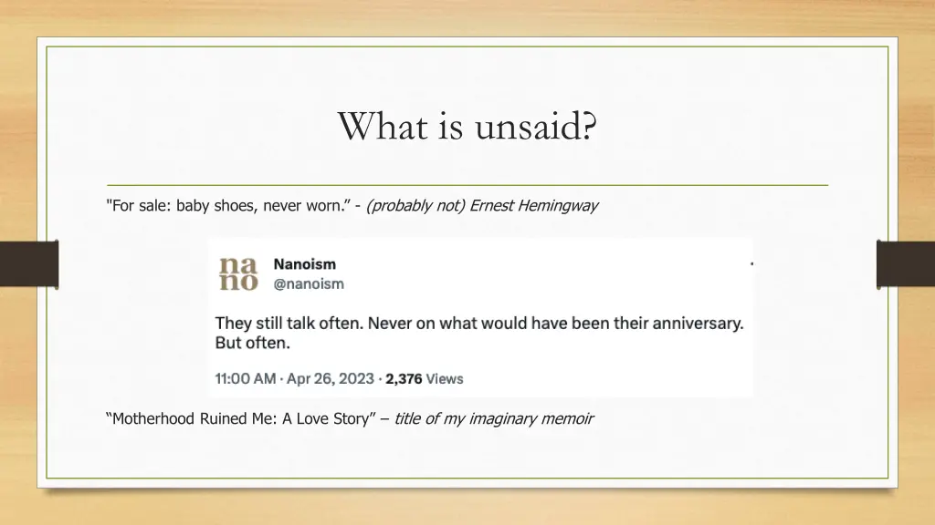 what is unsaid