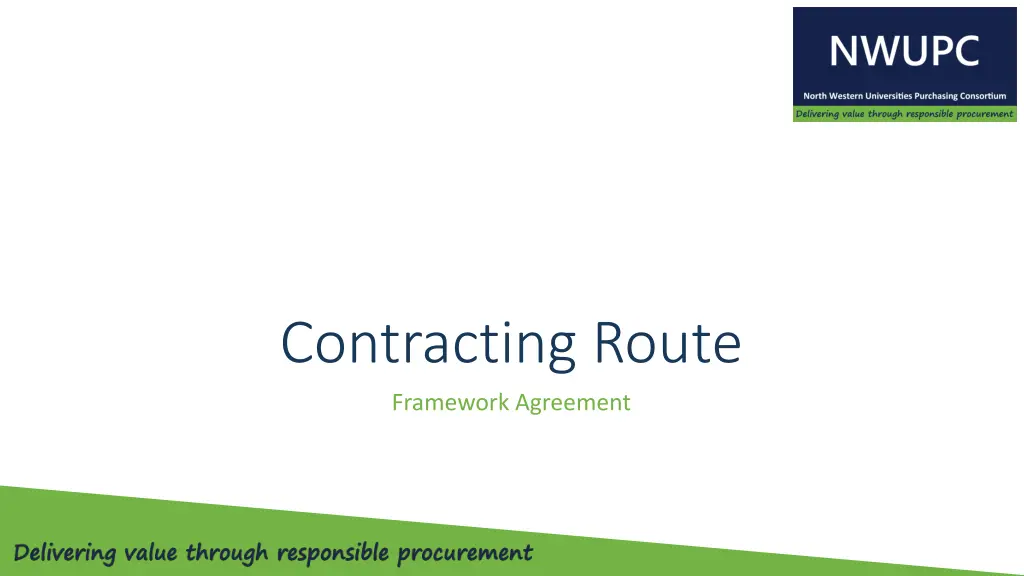 contracting route framework agreement
