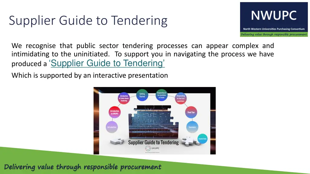supplier guide to tendering