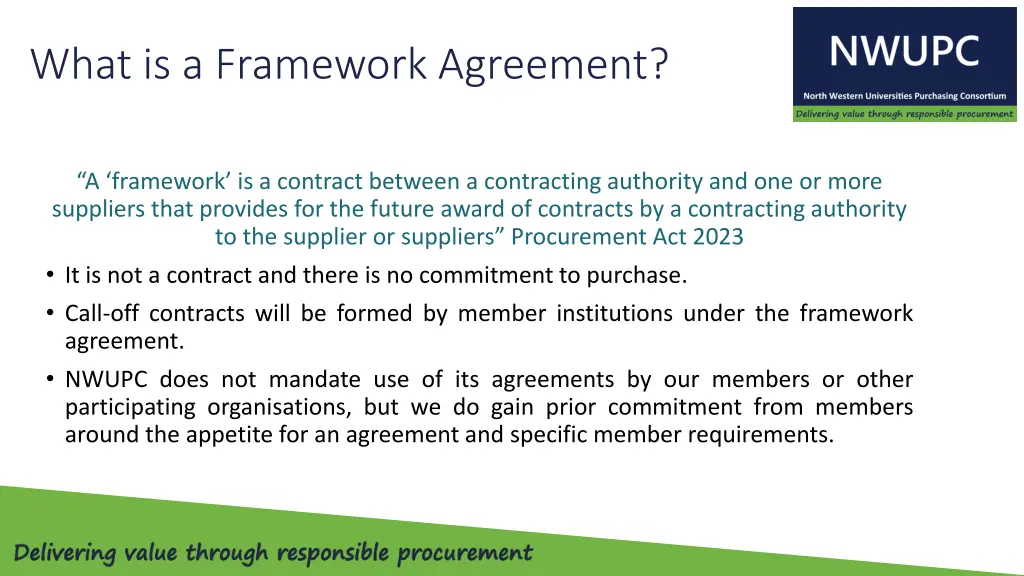 what is a framework agreement