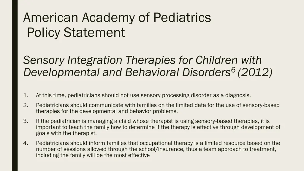 american academy of pediatrics policy statement