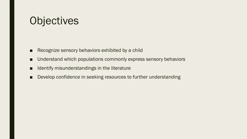 objectives