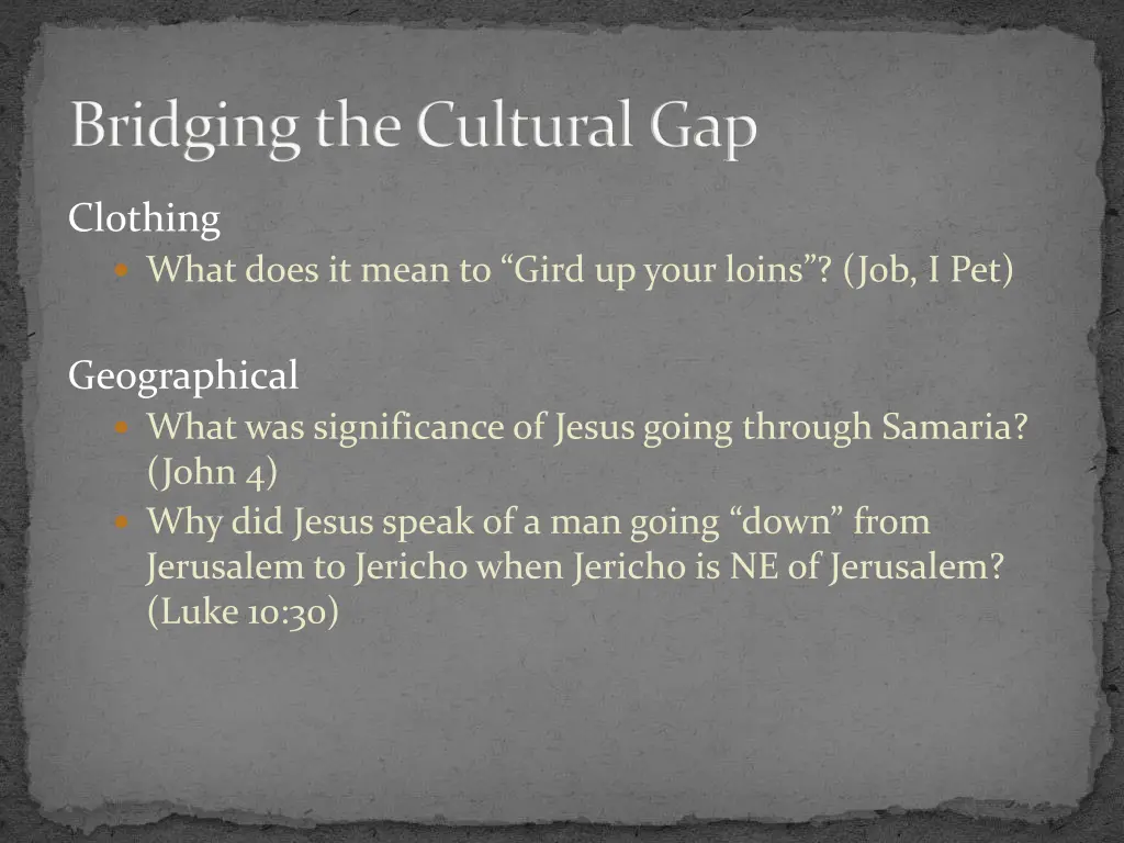 bridging the cultural gap 3