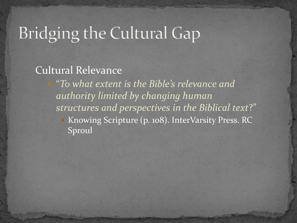 bridging the cultural gap 5