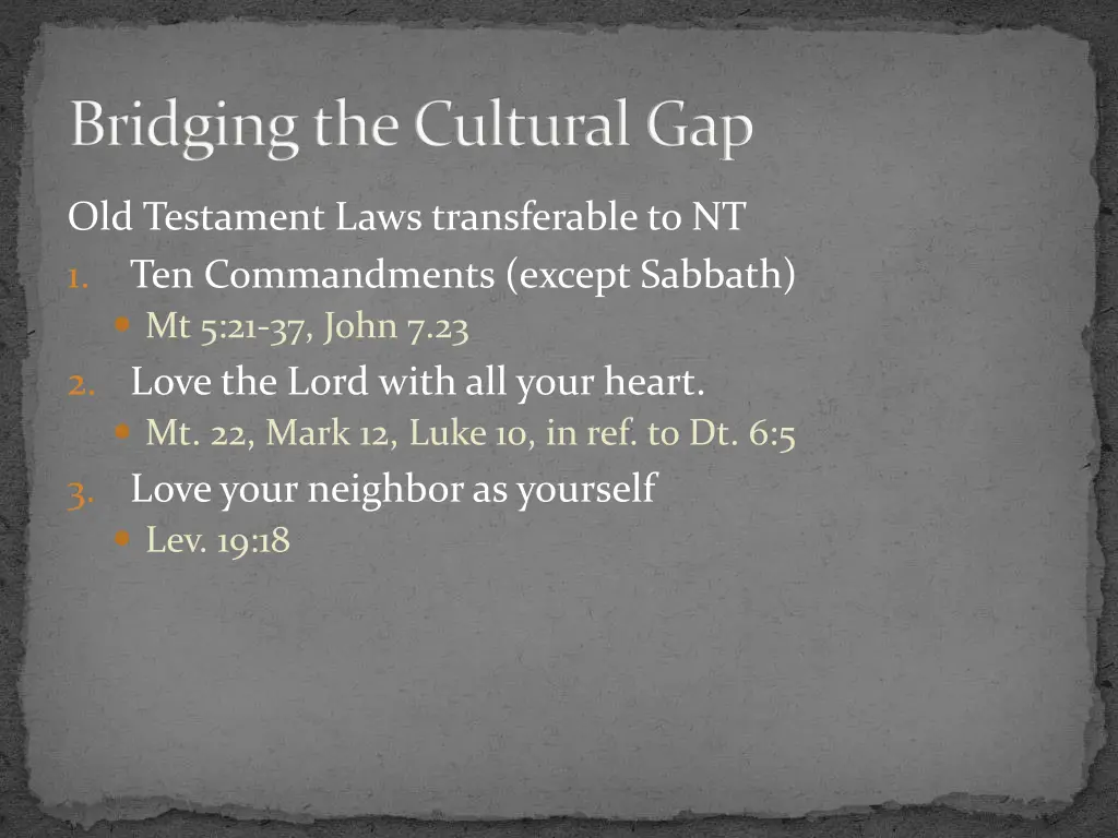 bridging the cultural gap 7
