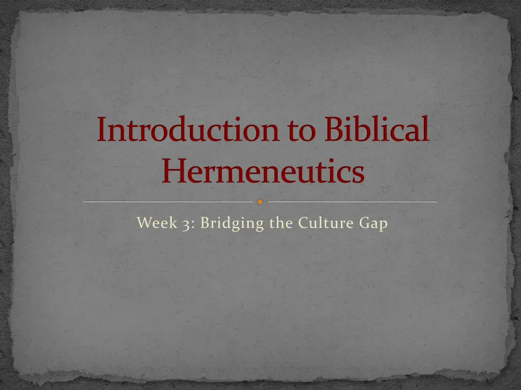 introduction to biblical hermeneutics