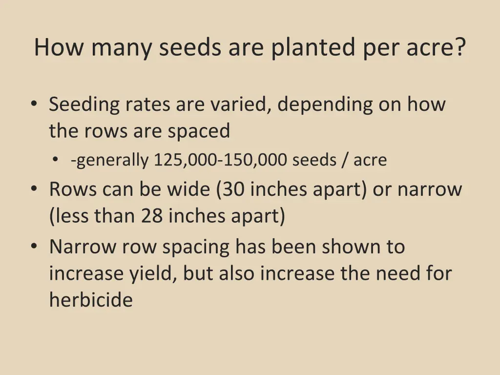 how many seeds are planted per acre