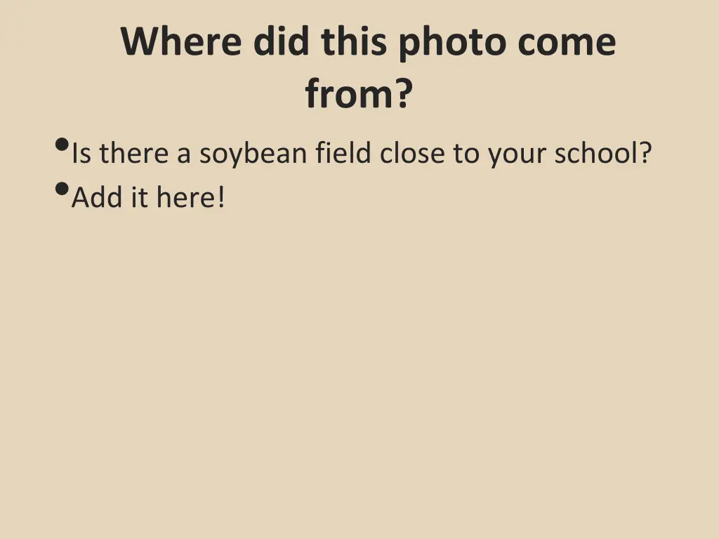where did this photo come from is there a soybean