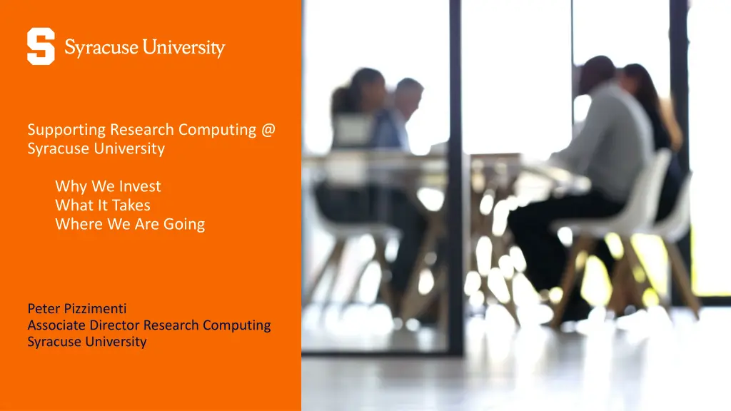 supporting research computing @ syracuse