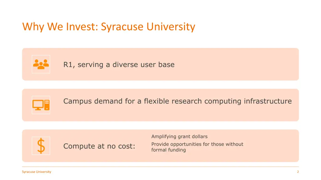 why we invest syracuse university