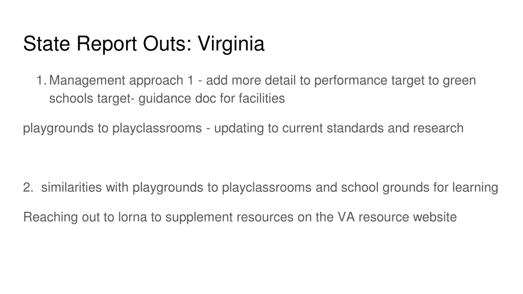 state report outs virginia