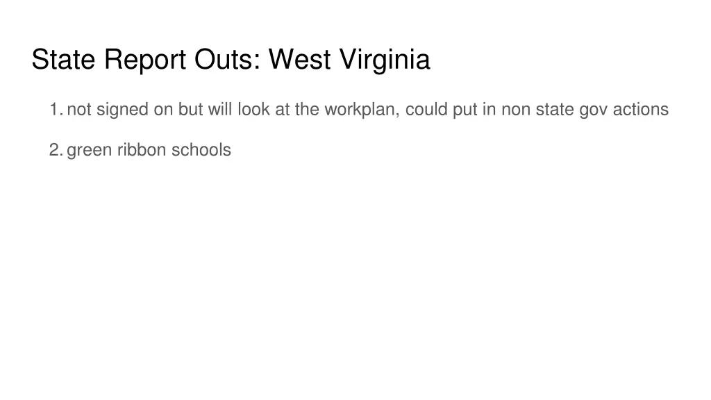 state report outs west virginia