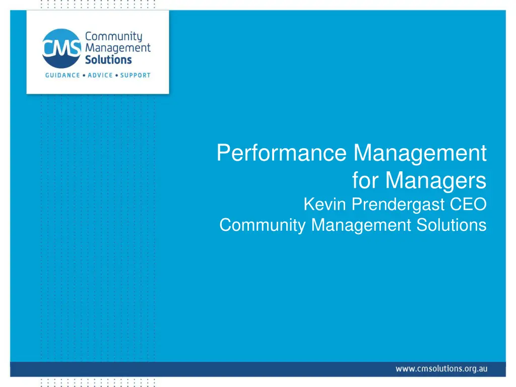 performance management for managers kevin