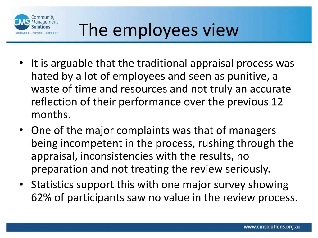 the employees view