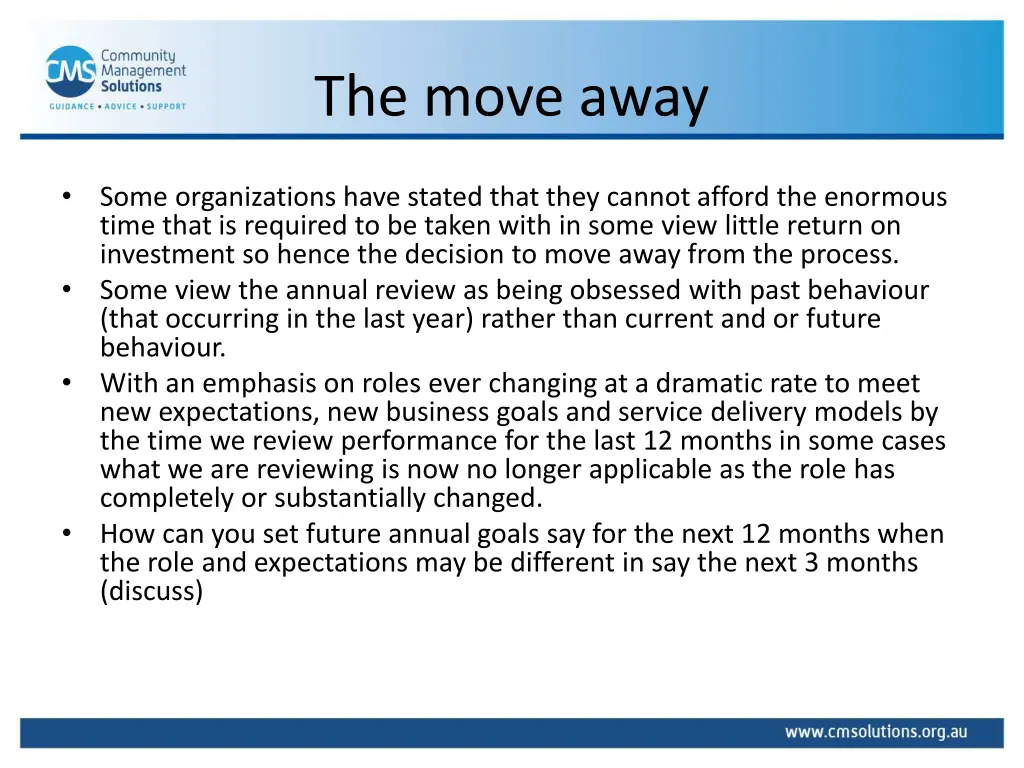 the move away