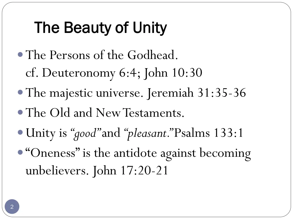 the beauty of unity the beauty of unity