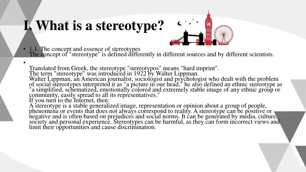 i what is a stereotype