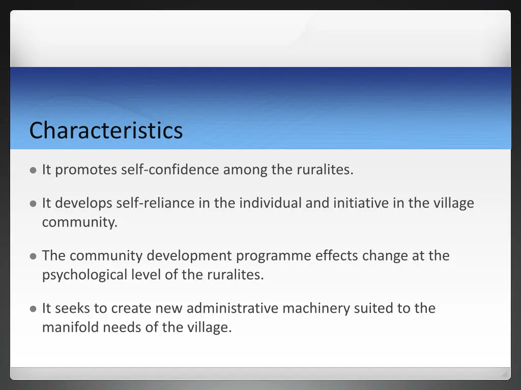 characteristics