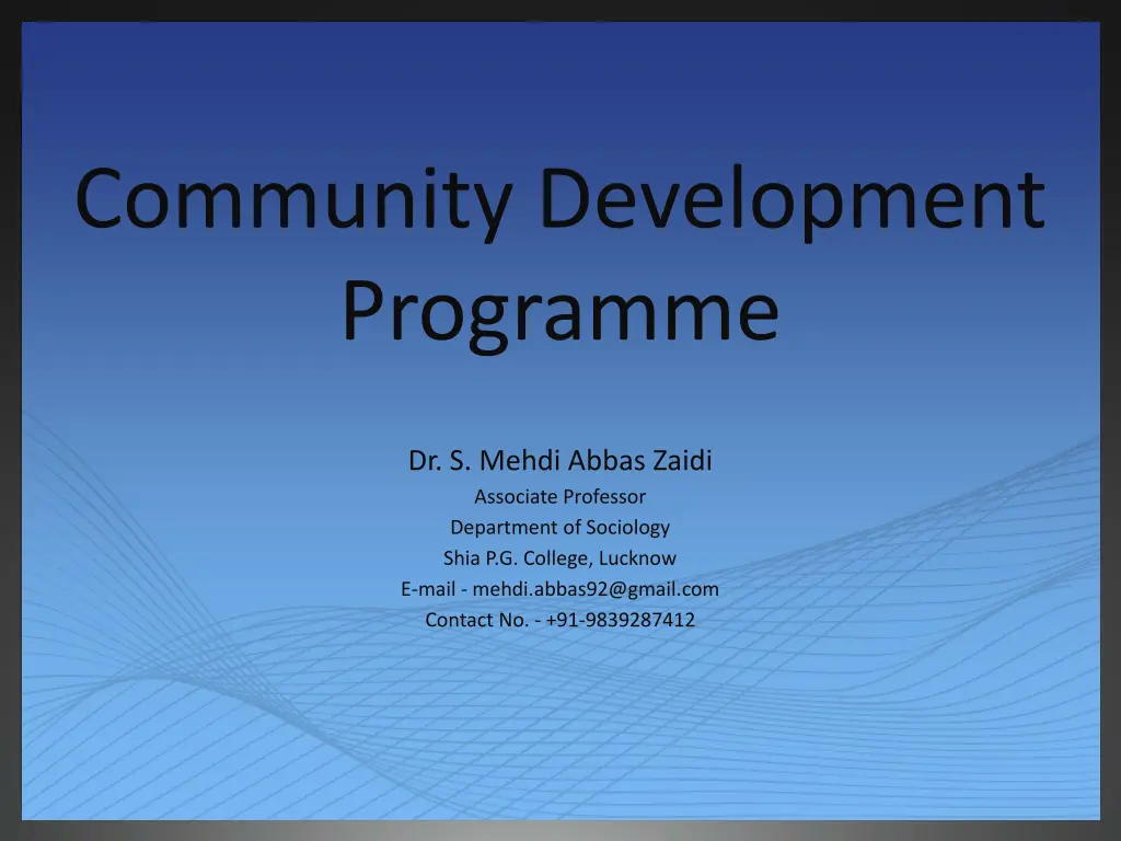 community development programme
