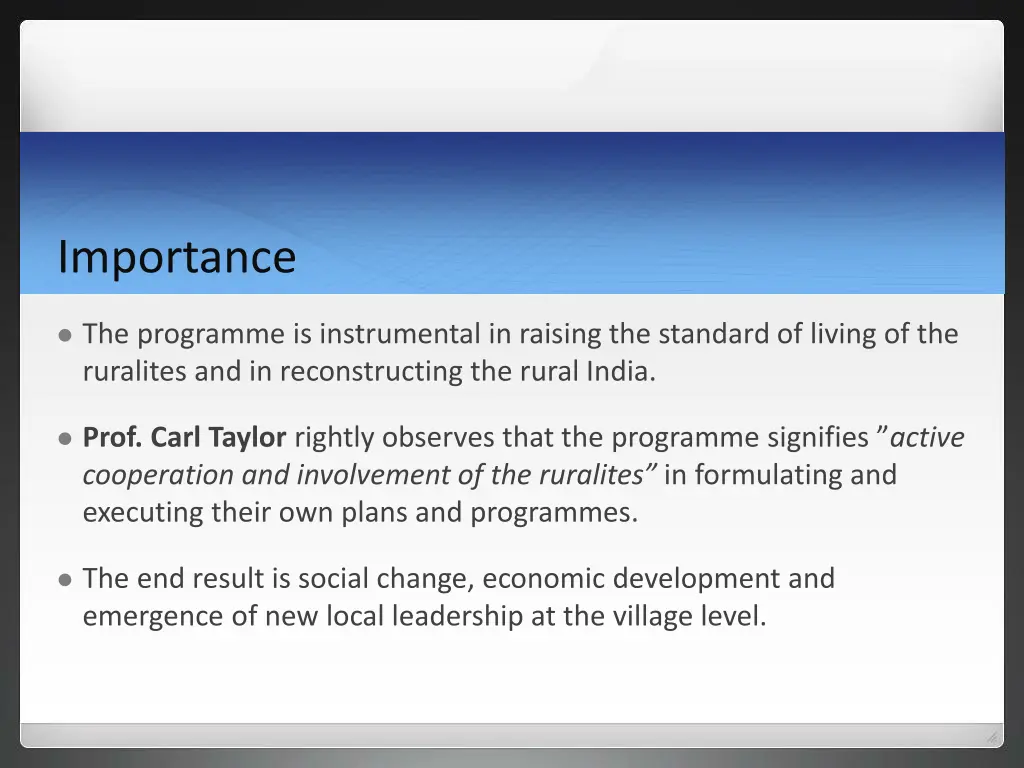 importance