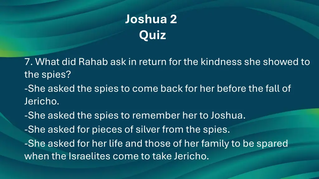 joshua 2 quiz 3