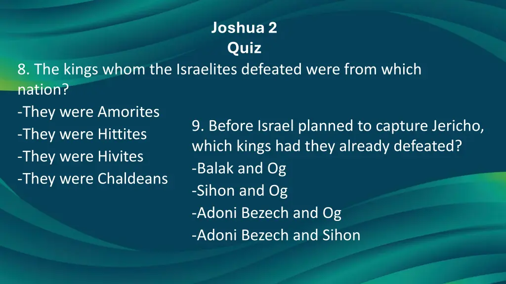 joshua 2 quiz 4