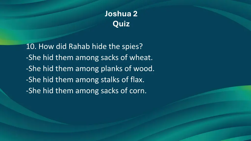 joshua 2 quiz 5