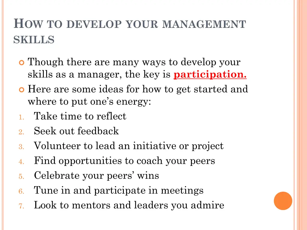 h ow to develop your management skills