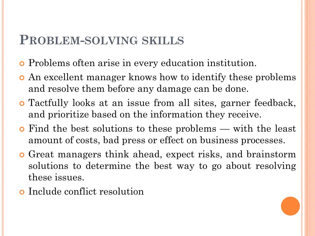p roblem solving skills