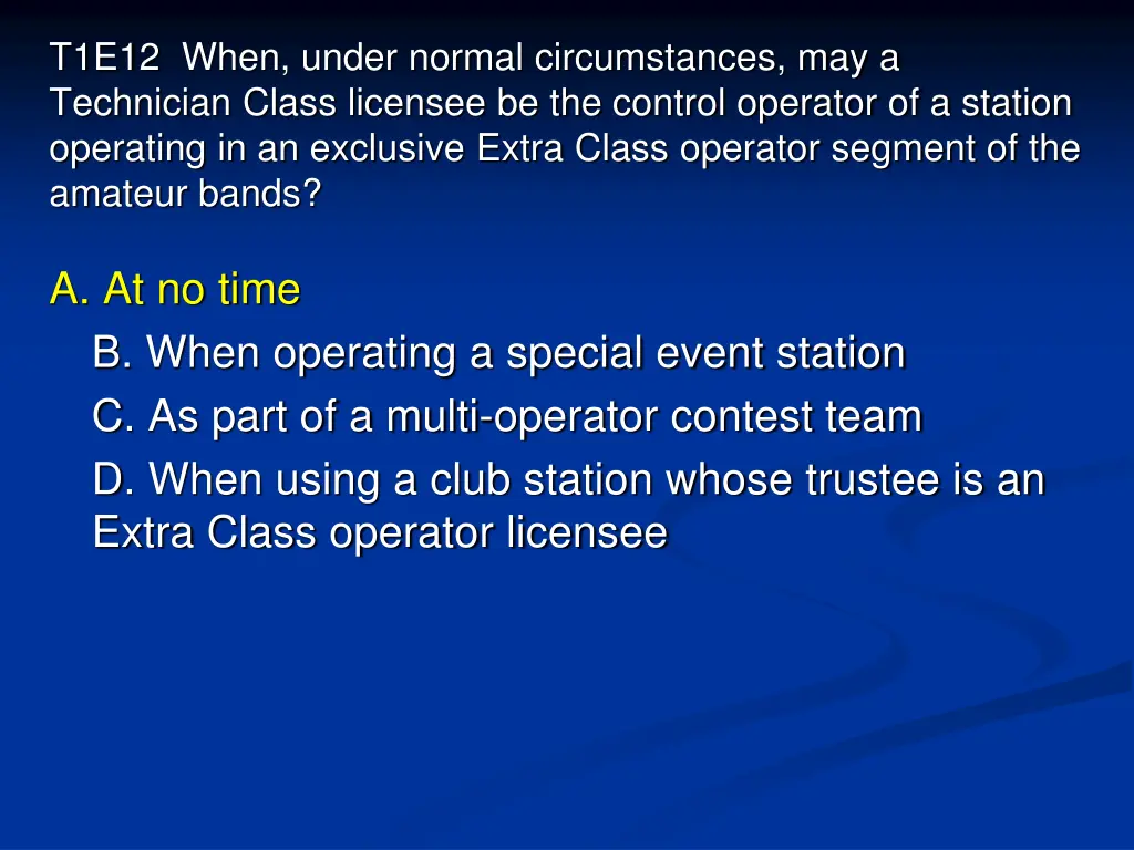 t1e12 when under normal circumstances 1