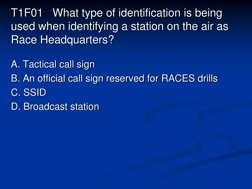 t1f01 what type of identification is being used