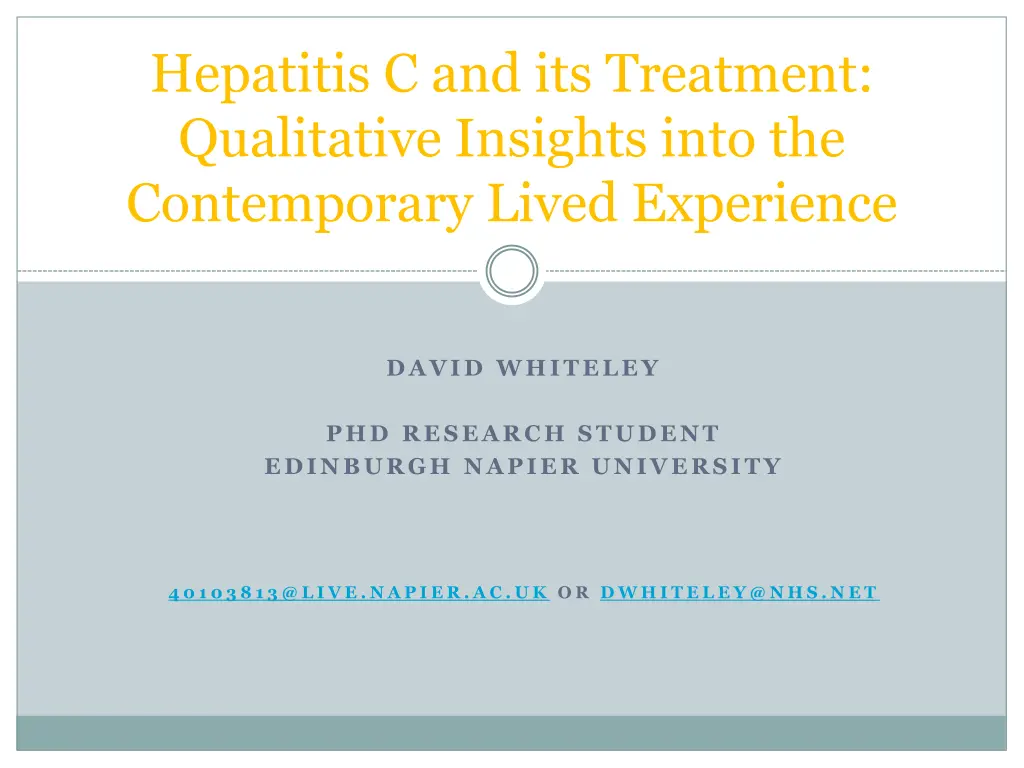 hepatitis c and its treatment qualitative