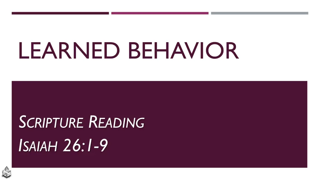 learned behavior