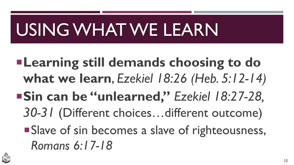 using what we learn