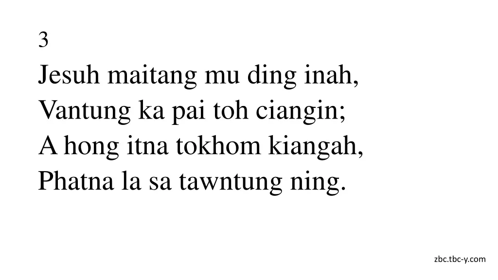 3 jesuh maitang mu ding inah vantung