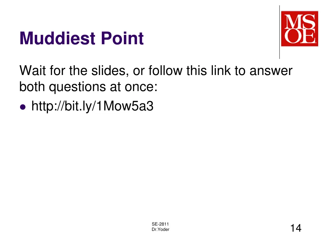 muddiest point 1