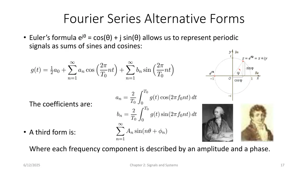 fourier series alternative forms