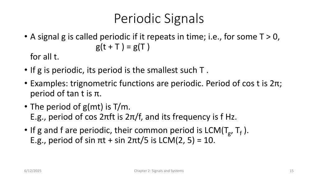 periodic signals