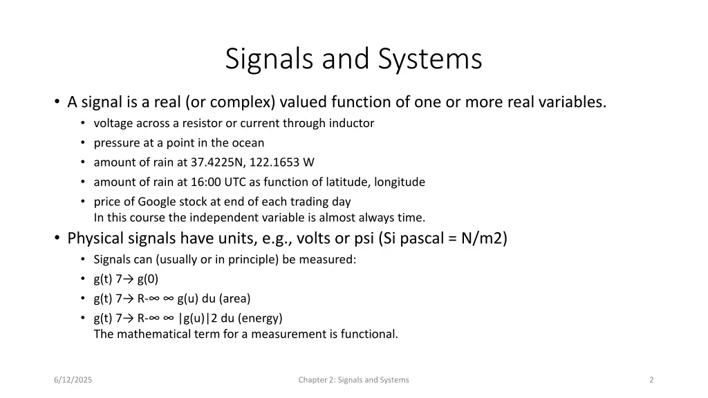 signals and systems