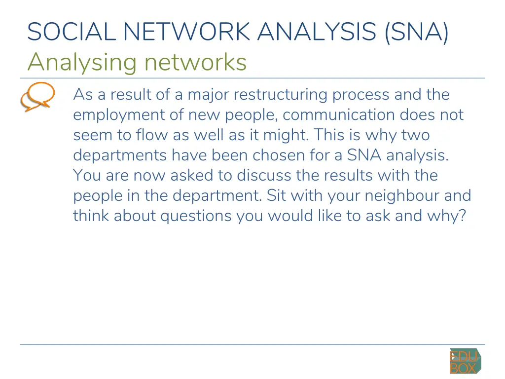 social network analysis sna analysing networks 13