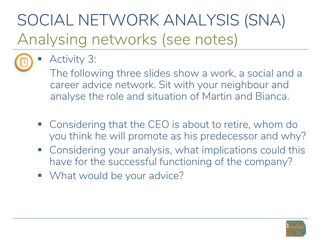social network analysis sna analysing networks 2