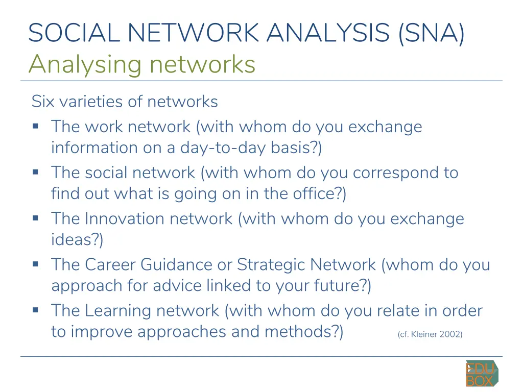 social network analysis sna analysing networks 6