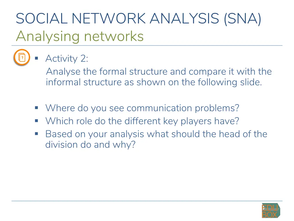 social network analysis sna analysing networks